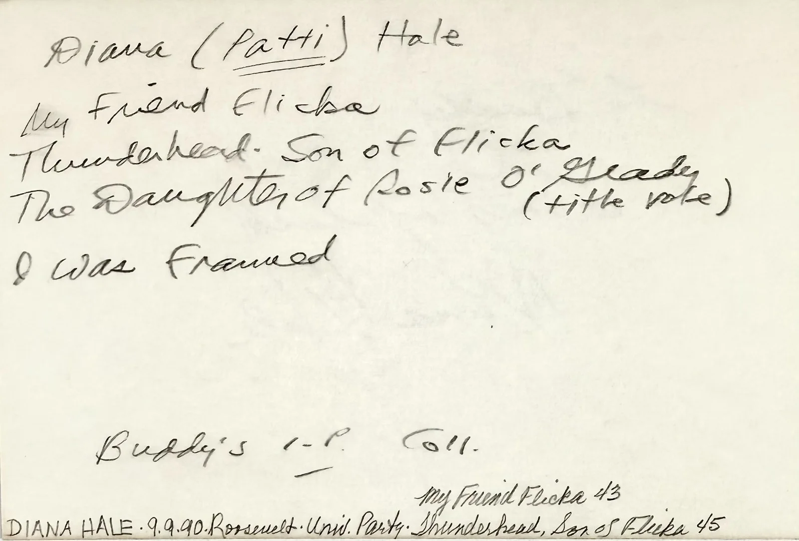 Diana Hale — DIANA HALE Signed Autograph 4"x 6" INDEX CARD Days of Our Lives It's Alive Vega$, изображение 3