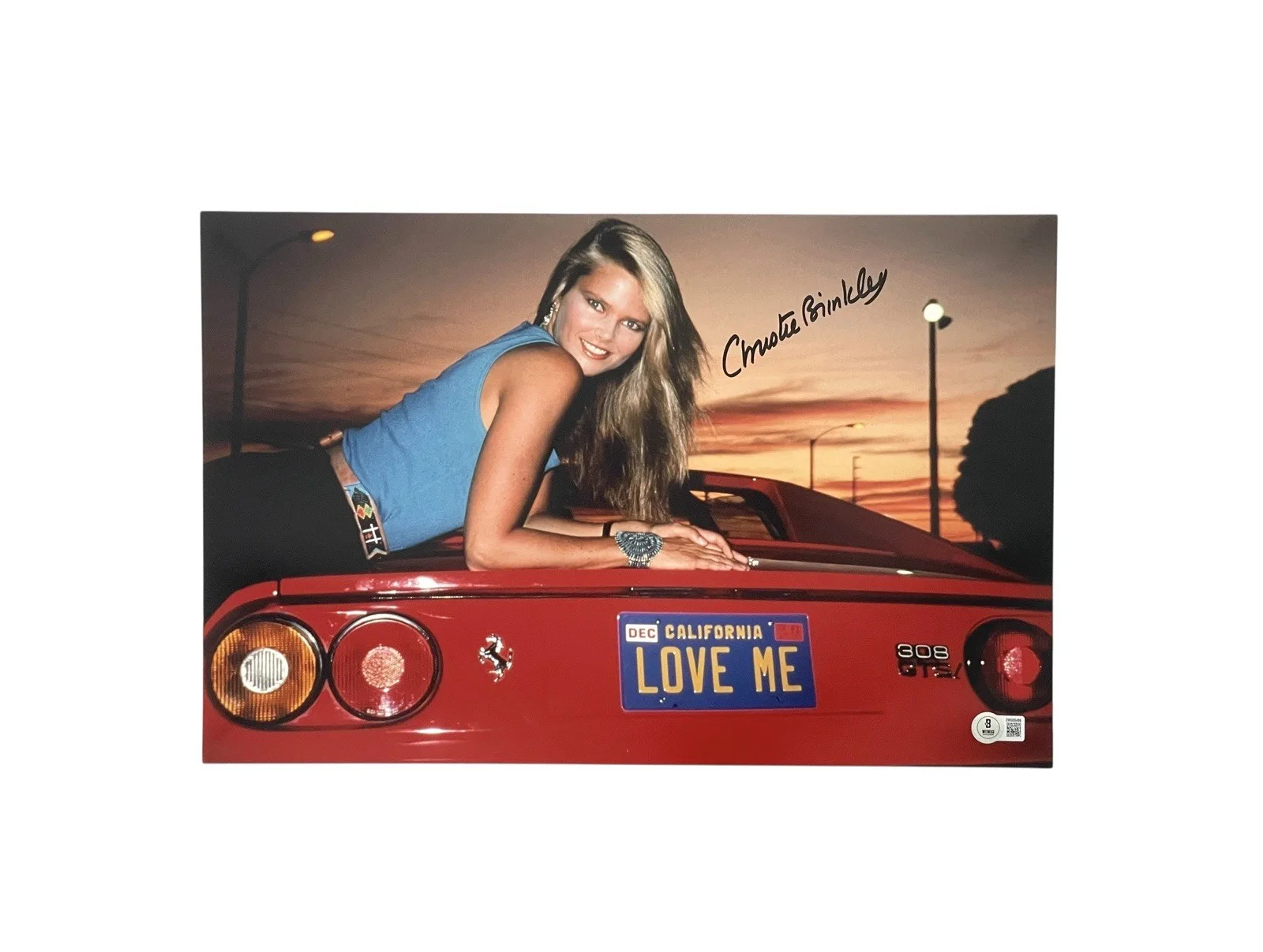 Chritine Brinkley — Christie Brinkley Signed National Lampoon’s Vacation 11x17 Ferrari Poster Print, изображение 2