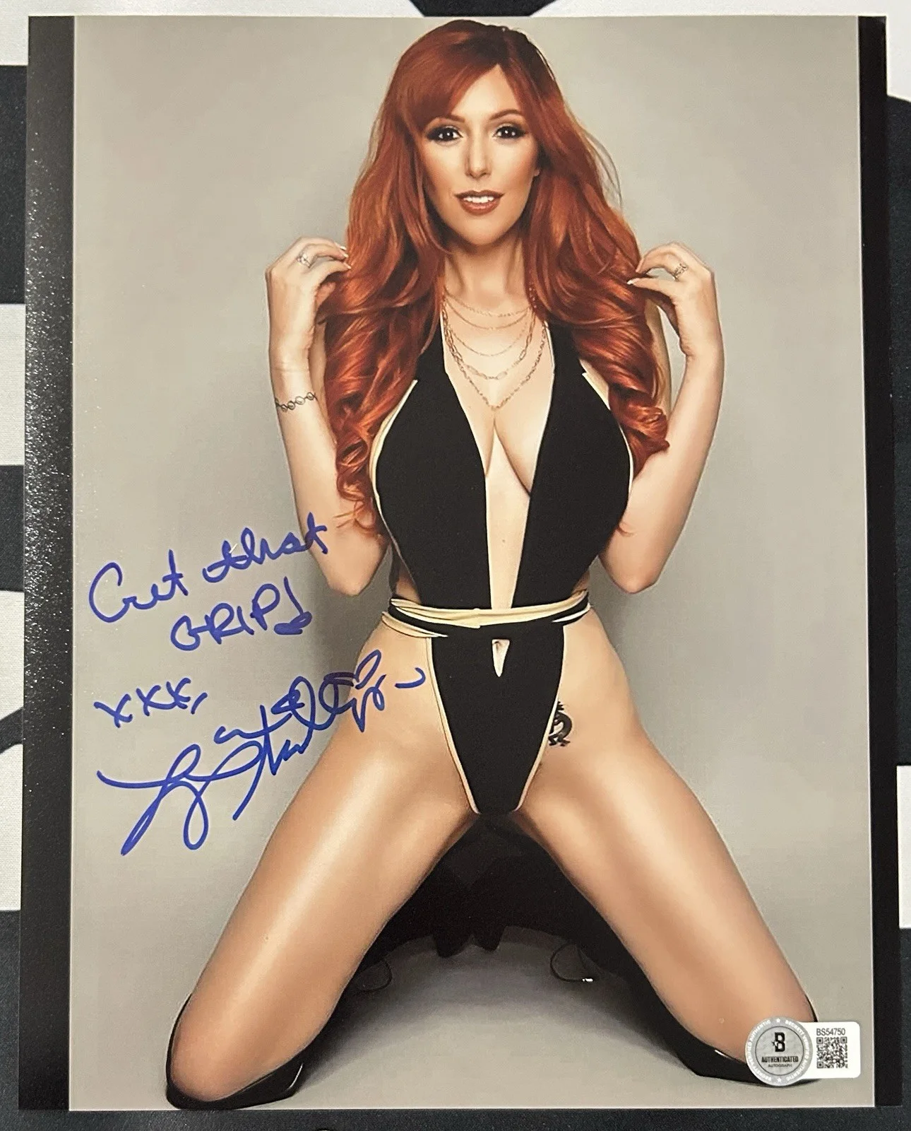 Lauren Phillips — Lauren Phillips Signed 8x10 Photo. Adult Star. Beckett COA. Playboy Model. A80