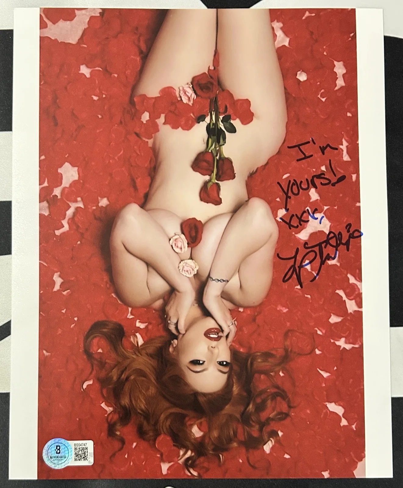 Lauren Phillips — Lauren Phillips Signed 8x10 Photo. Adult Star. Beckett COA. Playboy Model. A80