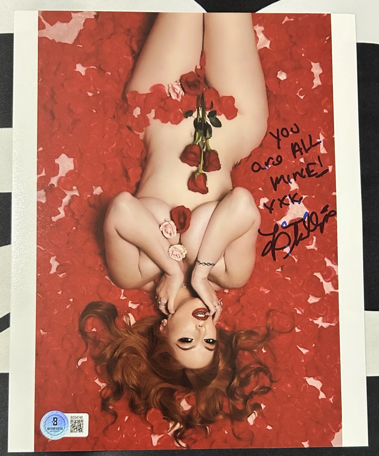 Lauren Phillips — Lauren Phillips Signed 8x10 Photo. Adult Star. Beckett COA. Playboy Model. A80