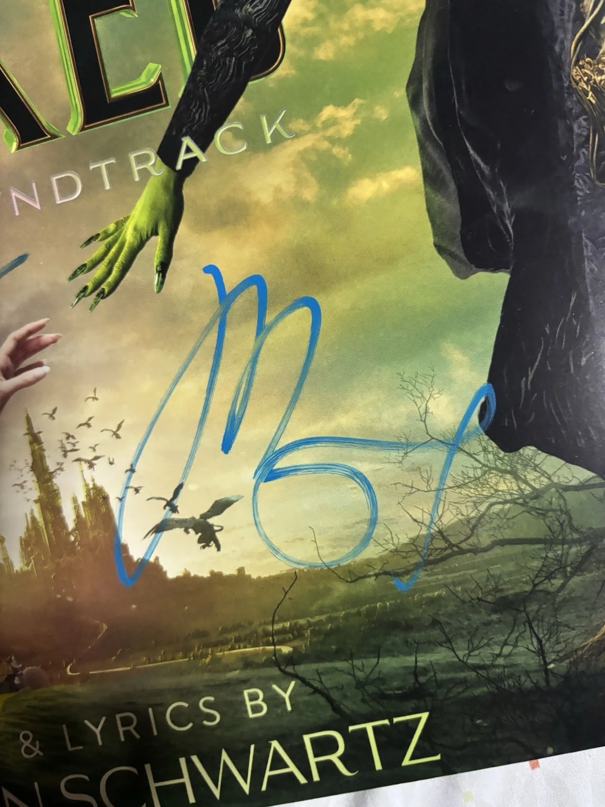 Wicked Vinyl Signed By Jonathan Bailey & Jon M Chu- Authentic Authographs, image 2