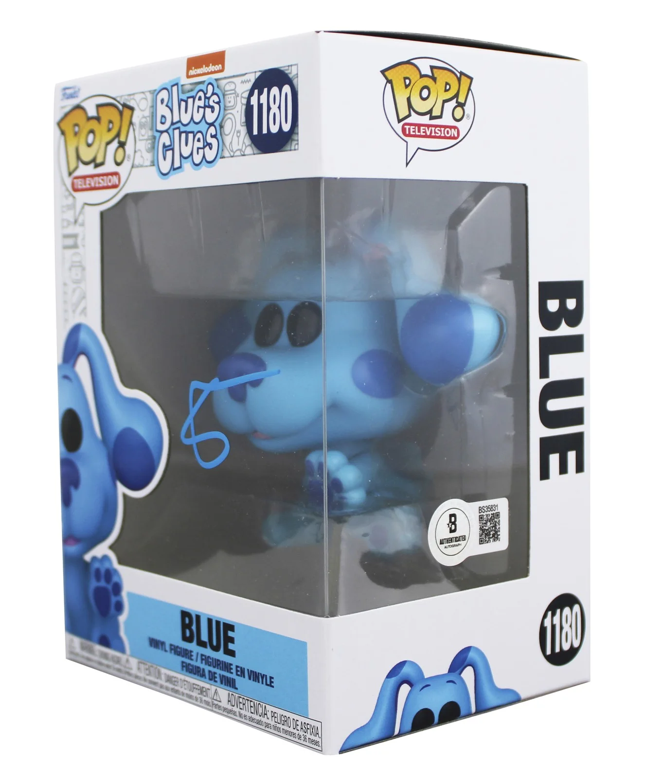 Steve Burns — Steve Burns Blue's Clues Signed Blue #1180 Funko Pop Vinyl Figure BAS #BS35831, image 2