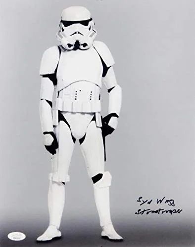 Syd Wragg — Syd Wragg Autographed Full Body 11x14 Photo w/ Stormtrooper - JSA Auth *Black, image 3