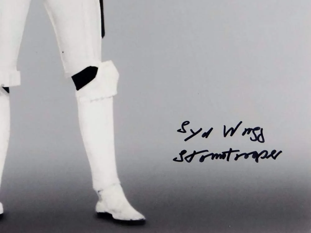 Syd Wragg — Syd Wragg Autographed Full Body 11x14 Photo w/ Stormtrooper - JSA Auth *Black, image 5