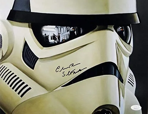 Chris Bunn — Chris Bunn Autographed 11x14 Mask Close Up Photo w/ Stormtrooper-JSA Auth *Black, image 3