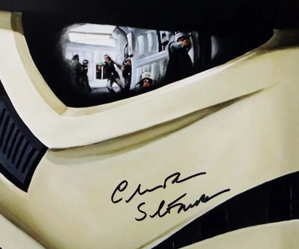 Chris Bunn — Chris Bunn Autographed 11x14 Mask Close Up Photo w/ Stormtrooper-JSA Auth *Black, image 5