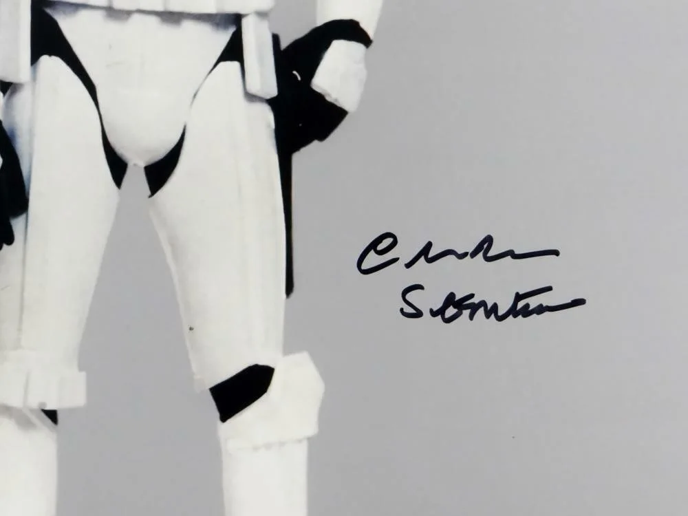 Chris Bunn — Chris Bunn Autographed Full Body 11x14 Photo w/ Stormtrooper - JSA Auth *Black, image 2