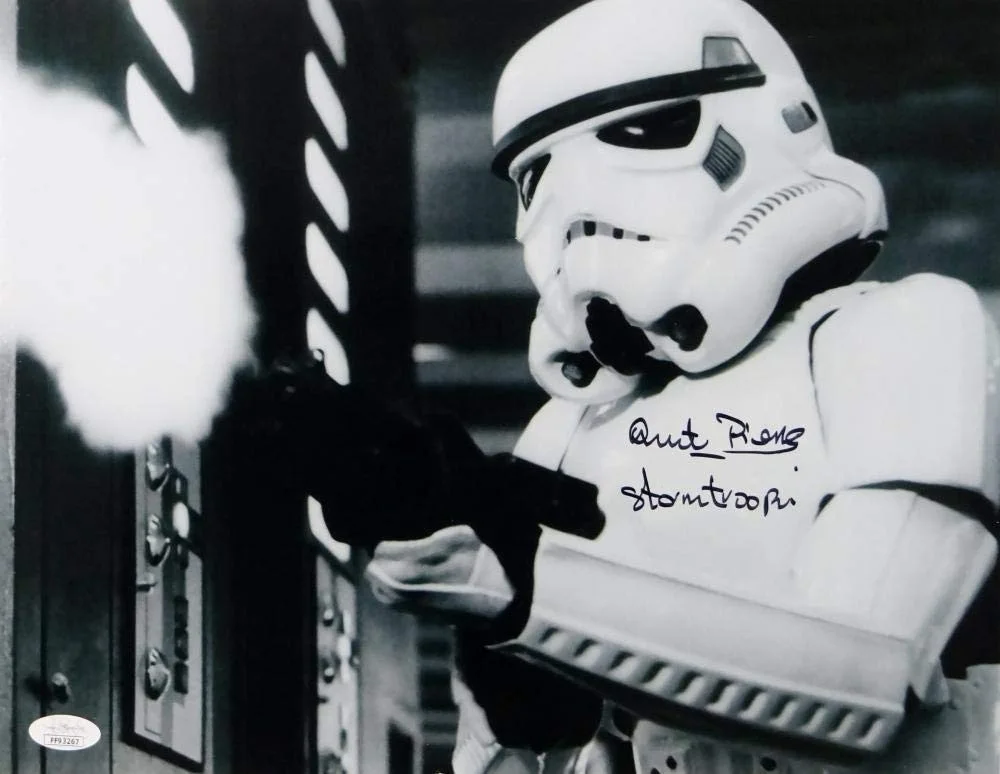 Syd Wragg — Quentin Pierre Autographed 11x14 Firing Gun Photo w/ Stormtrooper - JSA Auth, image 4
