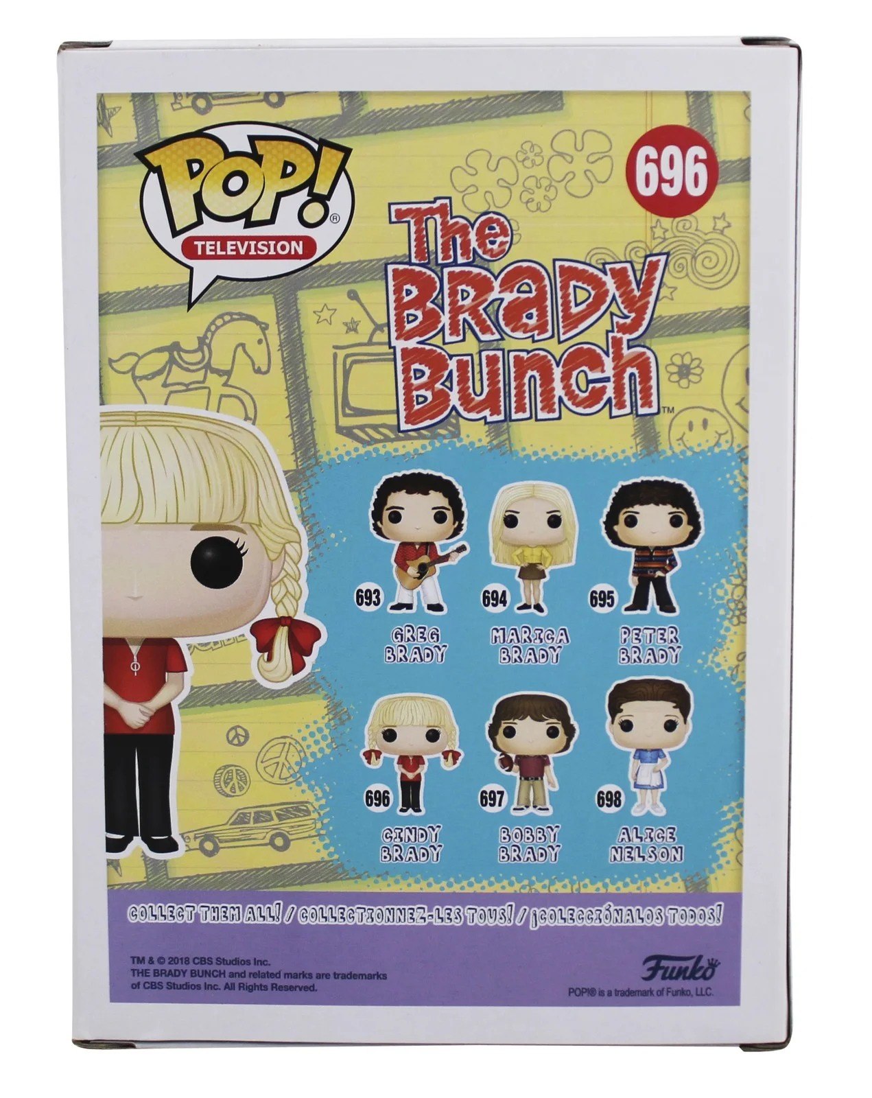 Susan Olsen — Susan Olsen Brady Bunch Signed Cindy #696 Funko Pop Vinyl Figure JSA #AE68579, image 4