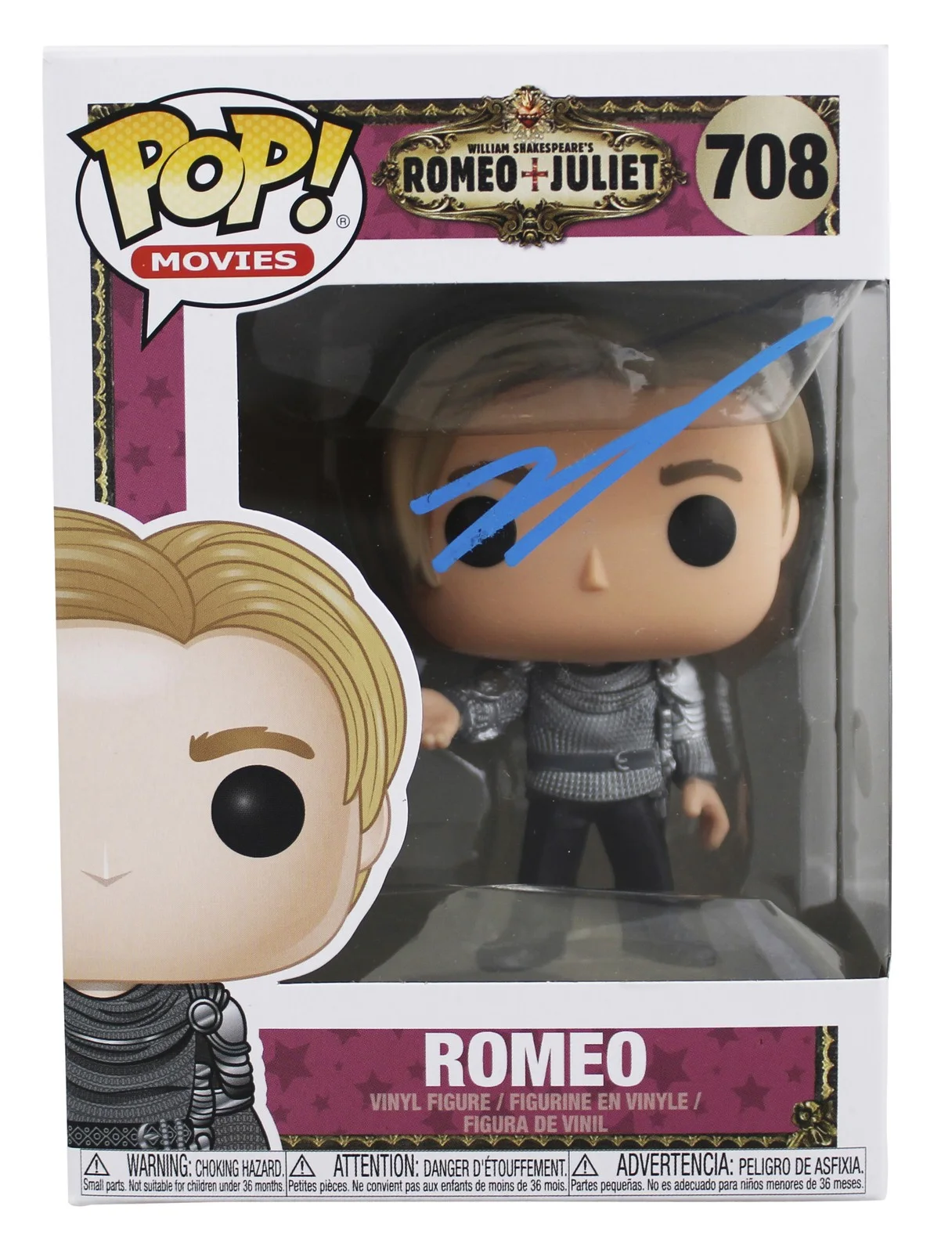 Leonardo DiCaprio — Leonardo DiCaprio Romeo & Juliet Signed #708 Funko Pop Vinyl Figure JSA #CF71502