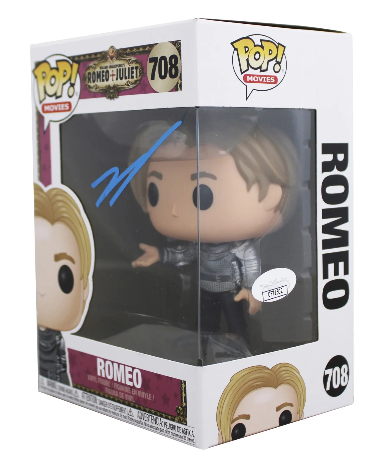 Leonardo DiCaprio — Leonardo DiCaprio Romeo & Juliet Signed #708 Funko Pop Vinyl Figure JSA #CF71502, image 2