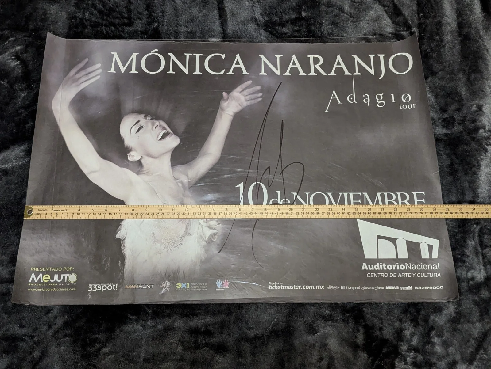Monica Naranjo Tour Adagio Signed Poster - Mexico - 32" X 22". Small Tear, изображение 2