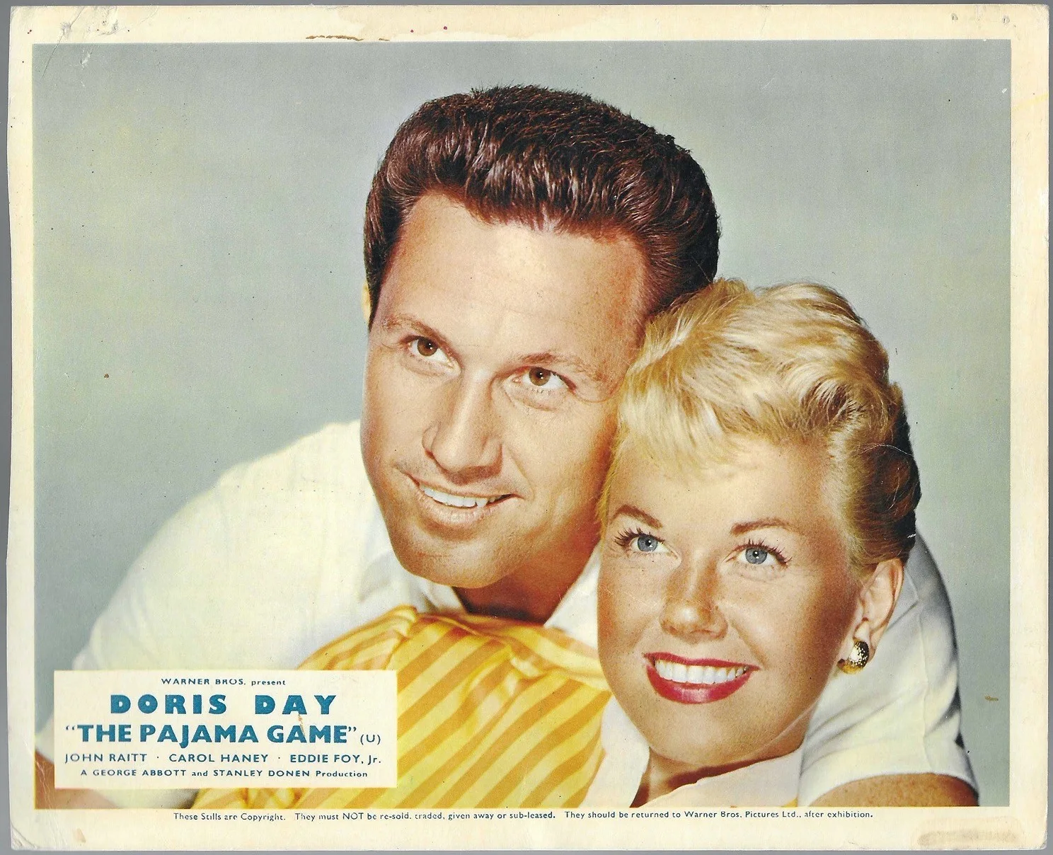 Pajama Game 7x ORIGINAL UK FOH Lobby Cards Doris Day Bob Fosse 1957, изображение 2