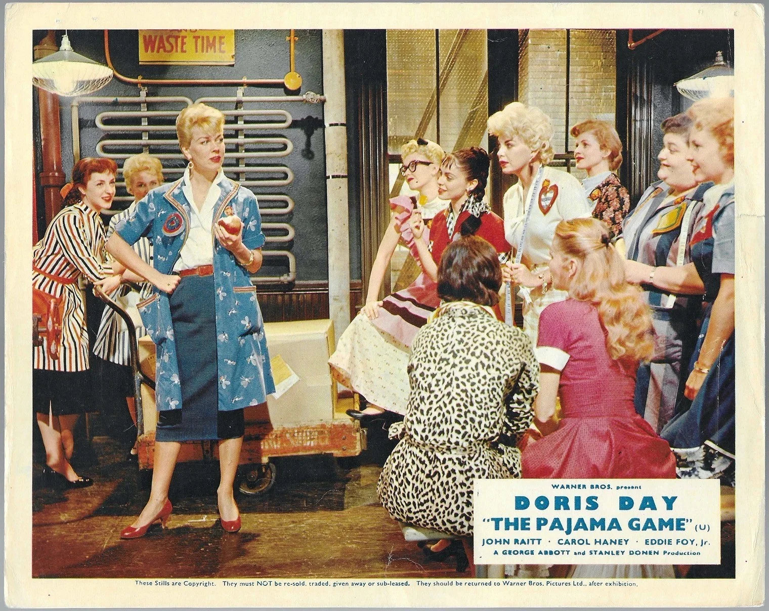 Pajama Game 7x ORIGINAL UK FOH Lobby Cards Doris Day Bob Fosse 1957, изображение 5
