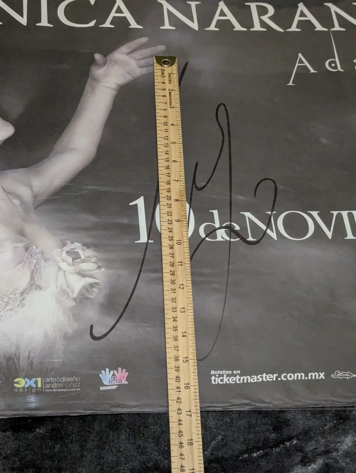 Monica Naranjo Tour Adagio Signed Poster - Mexico Audiotorio Nacional 32" X 22", изображение 4