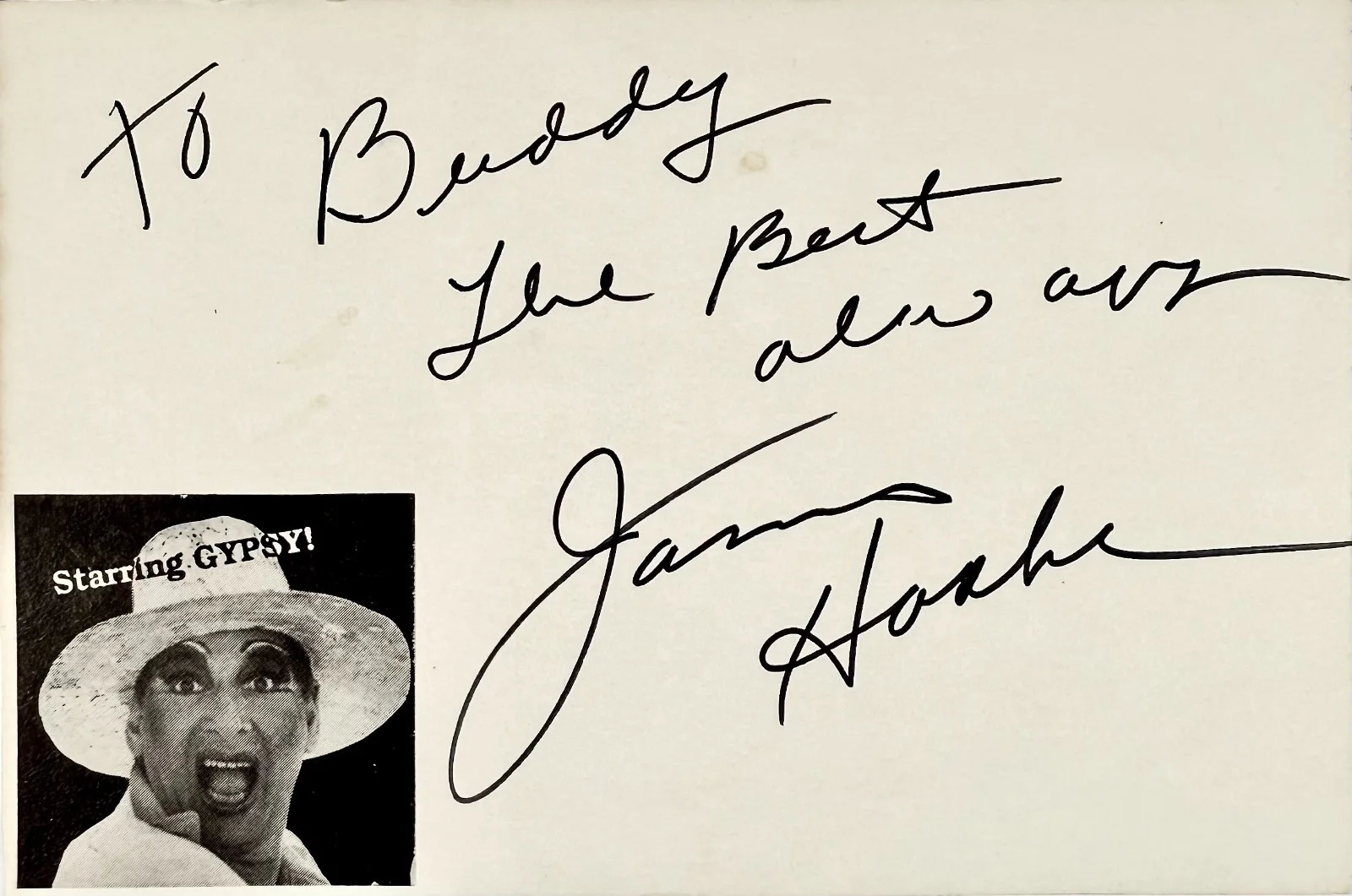 James Gypsy Haake — JAMES 'GYPSY' HAAKE Signed Autographed 4"x 6" INDEX CARD Transvestite Clifford, image 4
