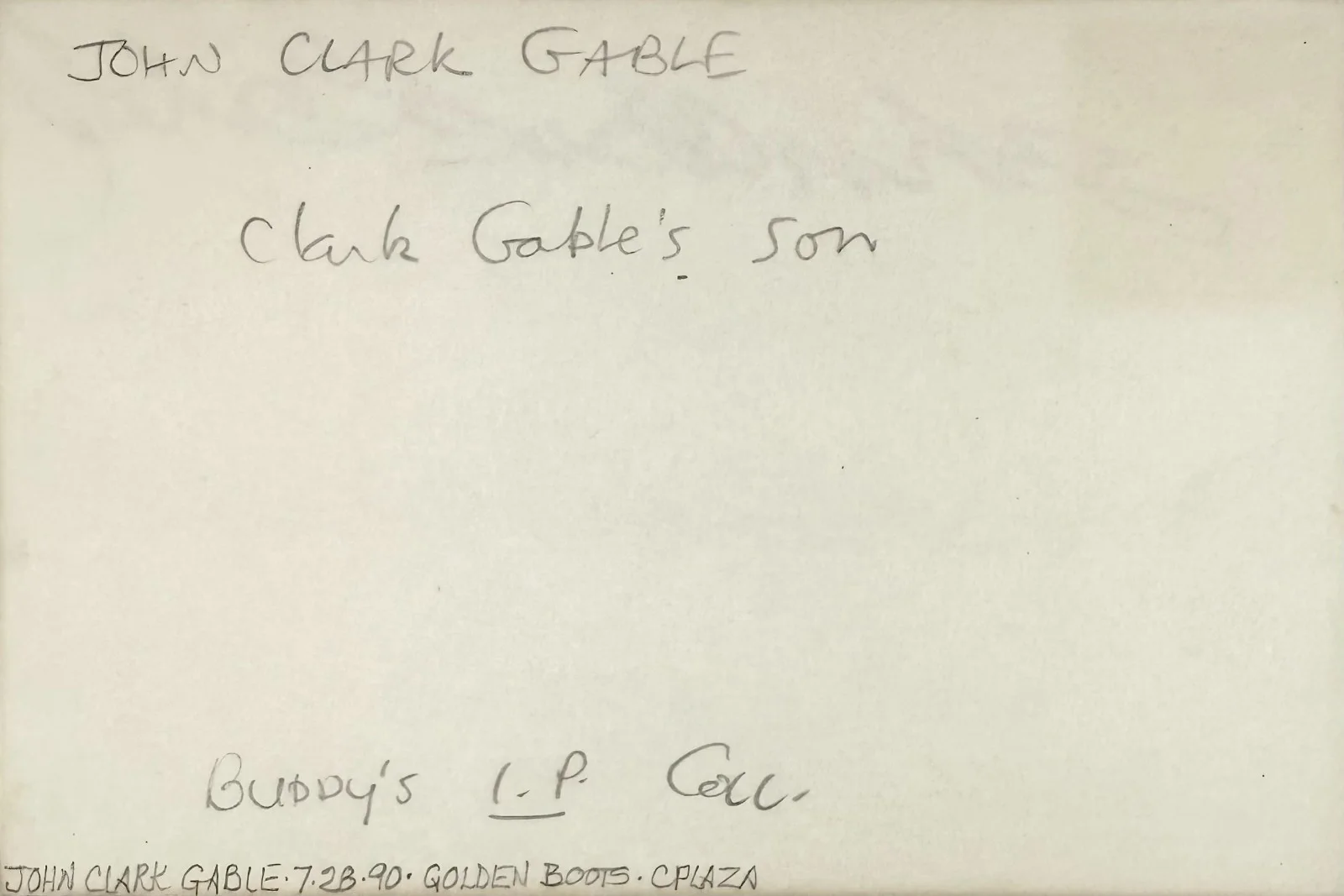 John Clark Gable — JOHN CLARK GABLE Signed Autographed 4"x 6" INDEX CARD Aliens from Uranus BAD JIM, image 5