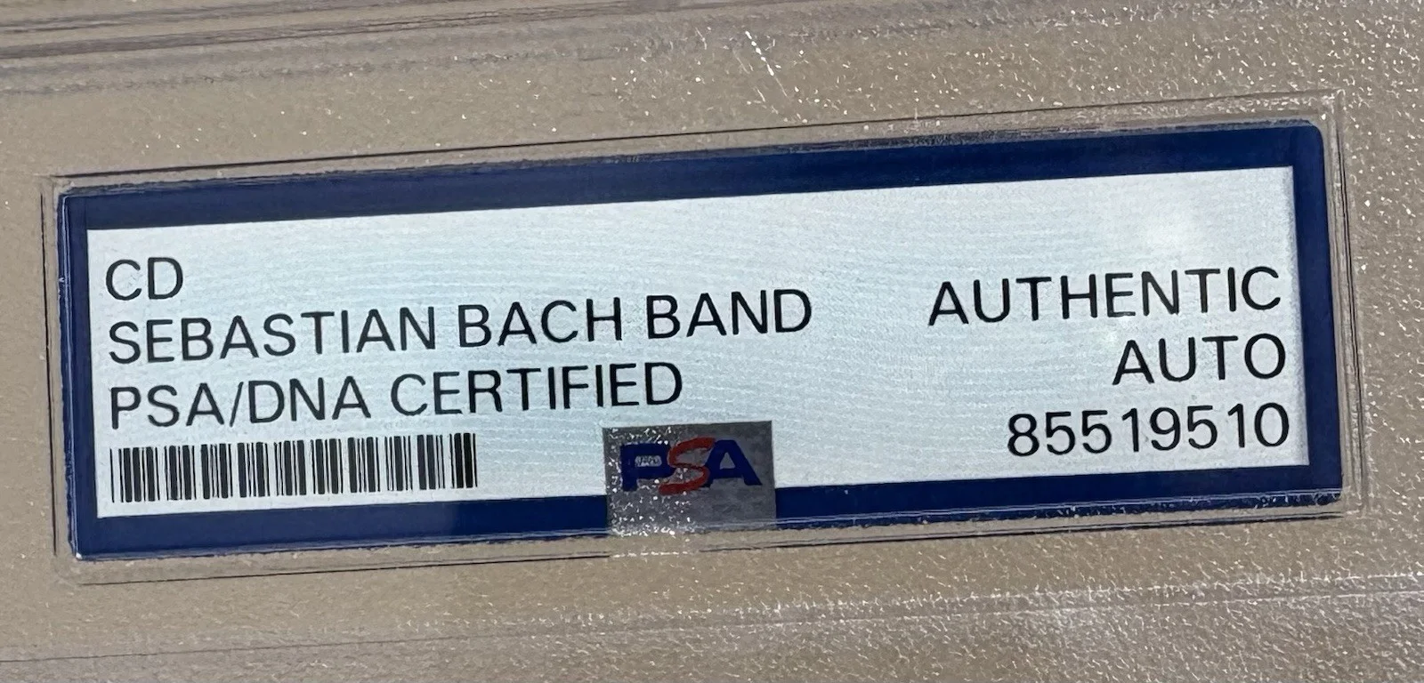 SEBASTIAN BACH Band SIGNED PSA/DNA Auto Slabbed CD, image 3