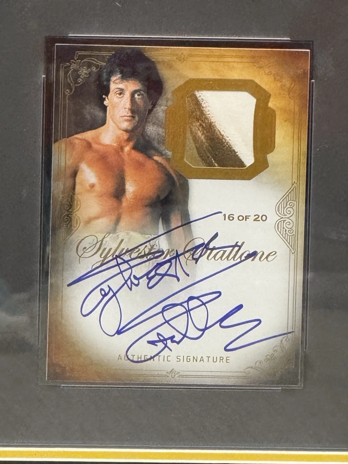 Sylvester Stallone Signed 5x7 Card /20 PSA Auto Rocky Limited Framed, изображение 2