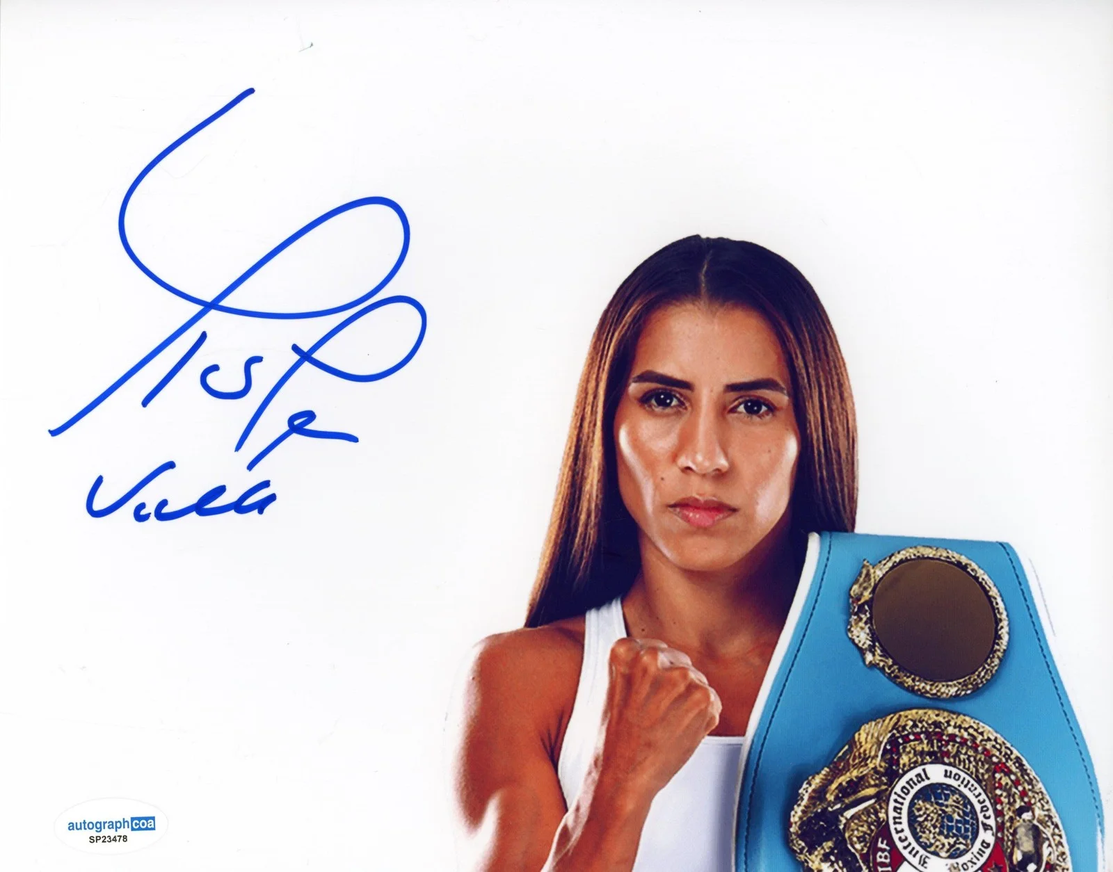 Yokasta Valle — Yokasta Valle "Yoka" AUTOGRAPH Signed Boxing Champion 8x10 Photo B ACOA