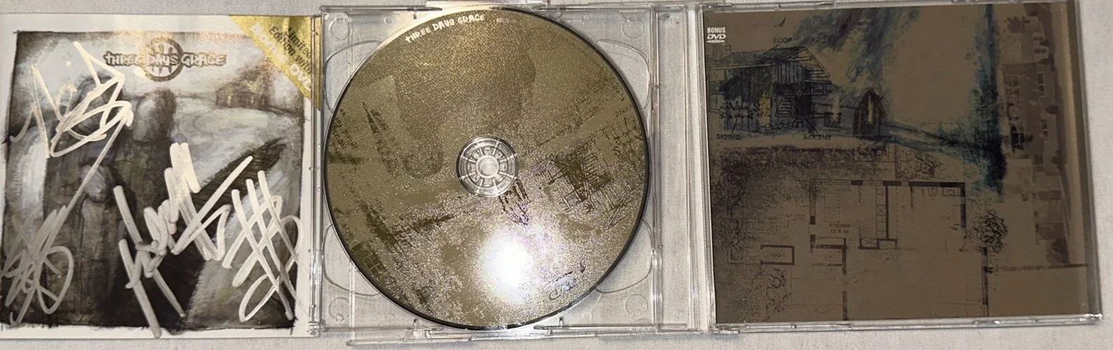 THREE DAYS GRACE Rare Authentic Signatures CD & DVD Limited Edition SELF TITLE, изображение 2