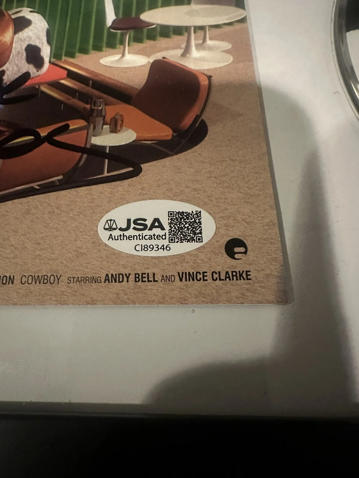 ANDY BELL SIGNED FRAMED CD JSA COA AUTOGRAPHED ERASURE BAND SINGER 1, image 2