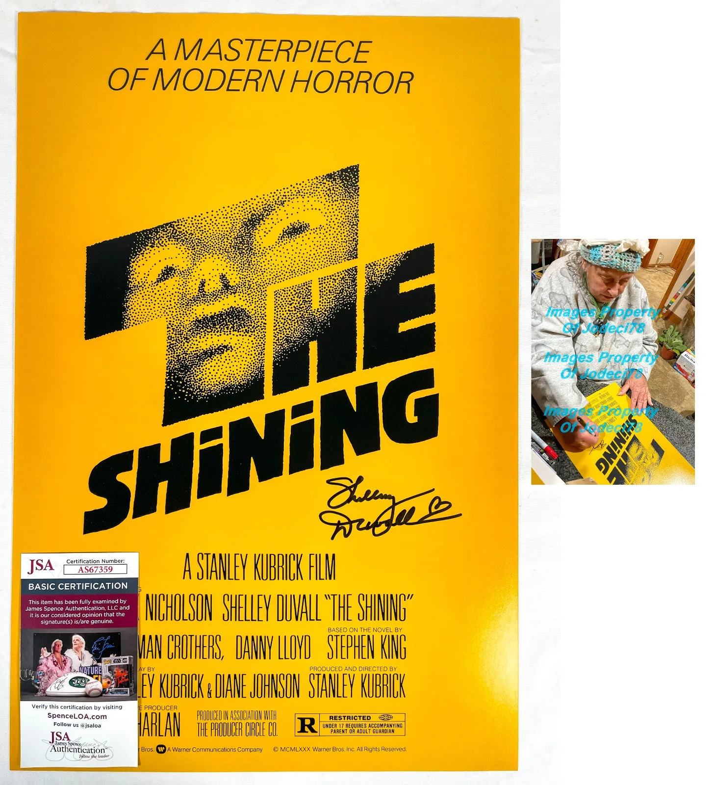 Shelley Duvall — Shelley Duvall Signed Autographed THE SHINING 12x18 Photo Poster PROOF JSA