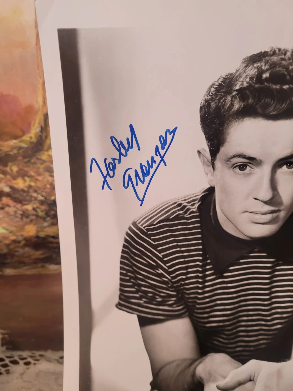 VINTAGE PRESS PHOTO FARLEY GRANGER AUTOGRAPHED 8×10, image 3