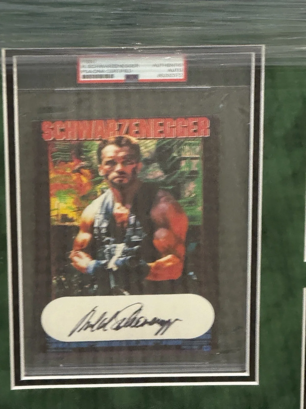 Arnold Schwarzenegger — Arnold Schwarzenegger Signed Framed Predator Auto Psa Slabbed, image 3
