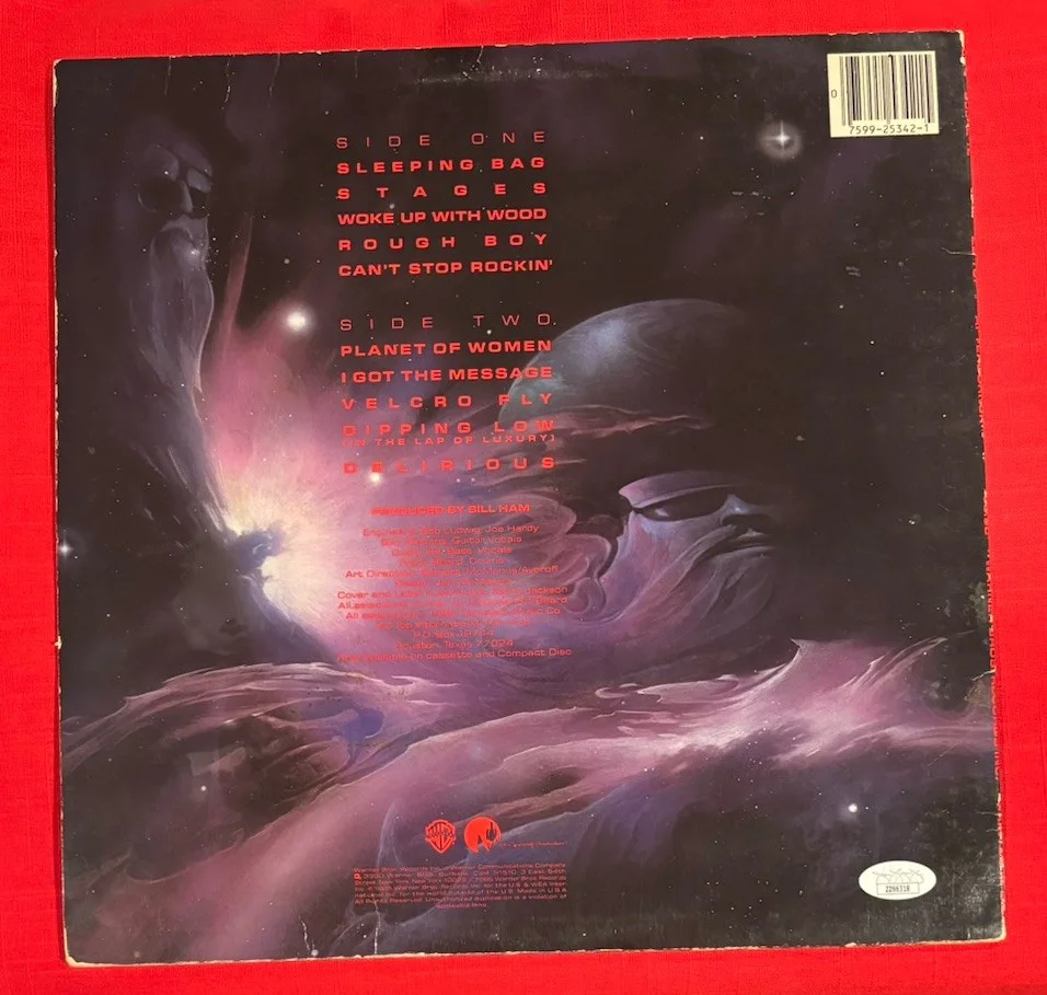 ZZ TOP Billy Gibbons Dusty Hill Beard Autographed AFTERBURNER Vinyl Album JSA, image 2