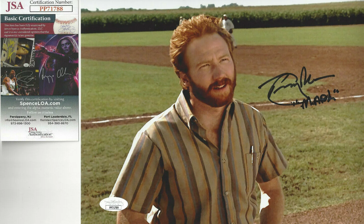 Tim Busfield — Field of Dreams Tim Busfield autographed 8x10 photo on diamond JSA Certified