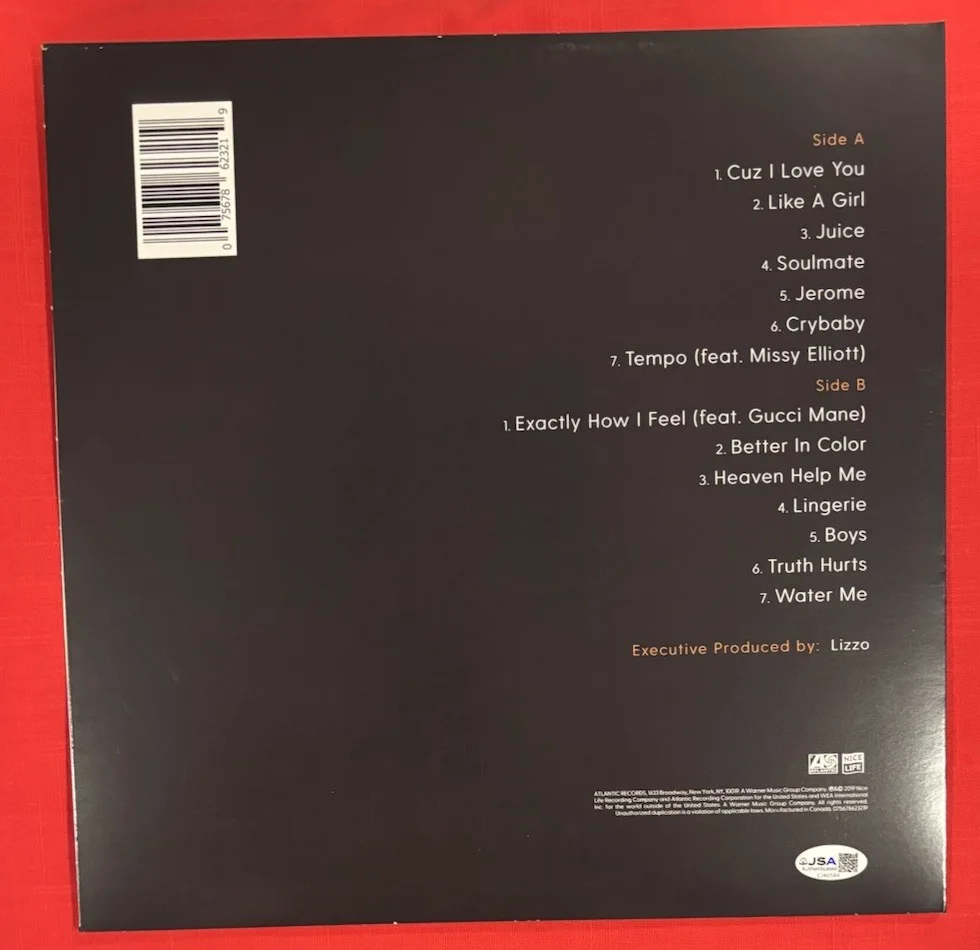 LIZZO CUZ I LOVE YOU Vinyl Album Signed Autographed JSA, изображение 2
