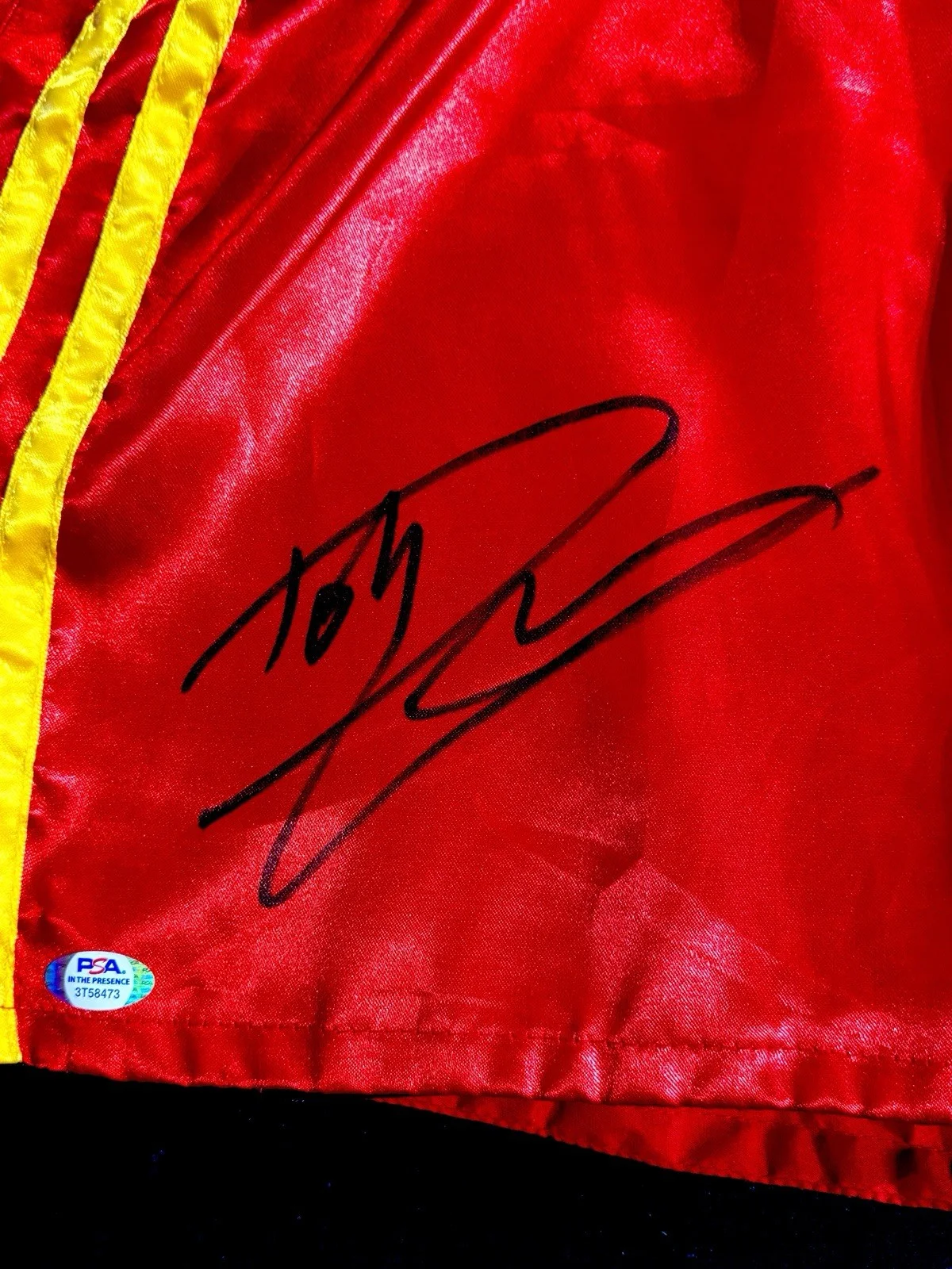 Sylvester Stallone, Dolph Lundgren — Sylvester Stallone Dolph Lundgren Signed Trunks Rocky IV Beckett And PSA COA, image 3