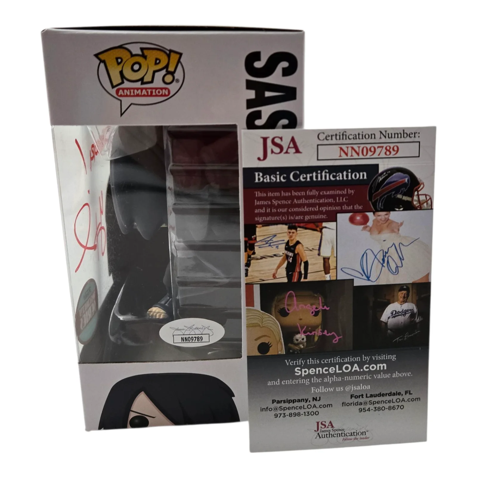 Yuri Lowenthal — Sasuke Signed Funko Pop Naruto Yuri Lowenthal Uchiha Autograph JSA COA 698, image 2