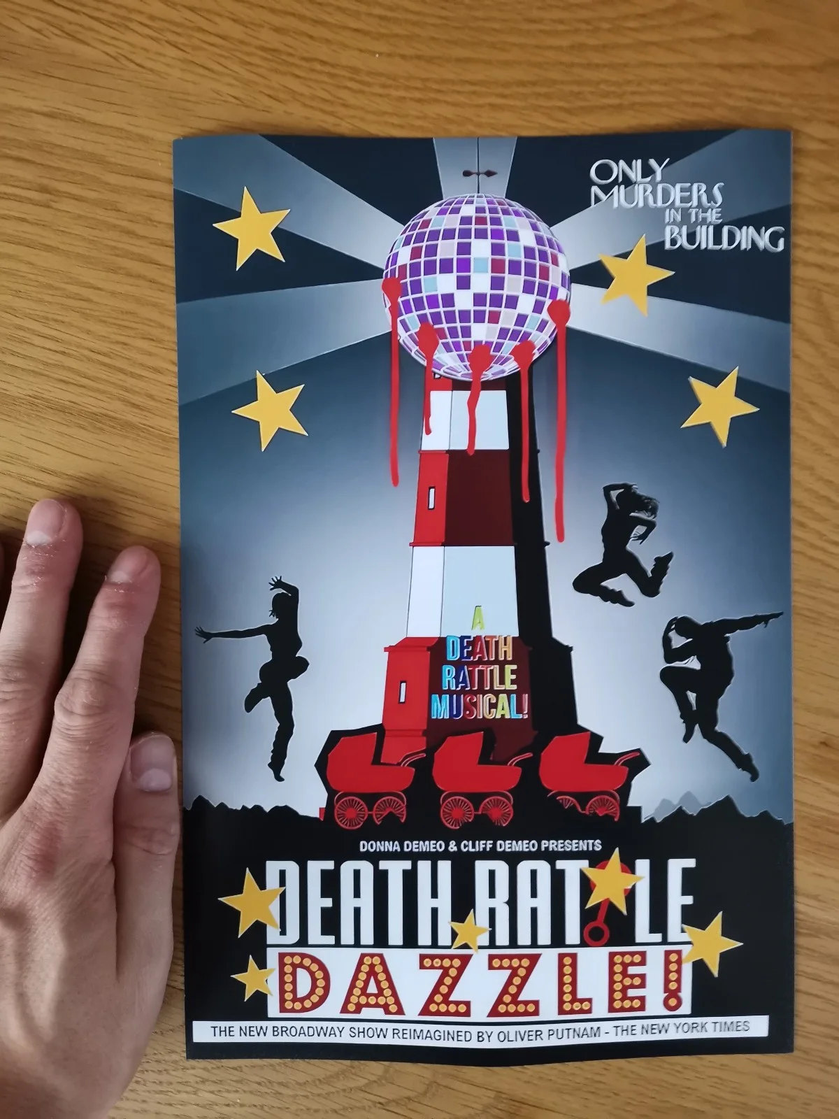 Only Murders In The Building Death Rattle Dazzle Musical Comedy Poster, изображение 2
