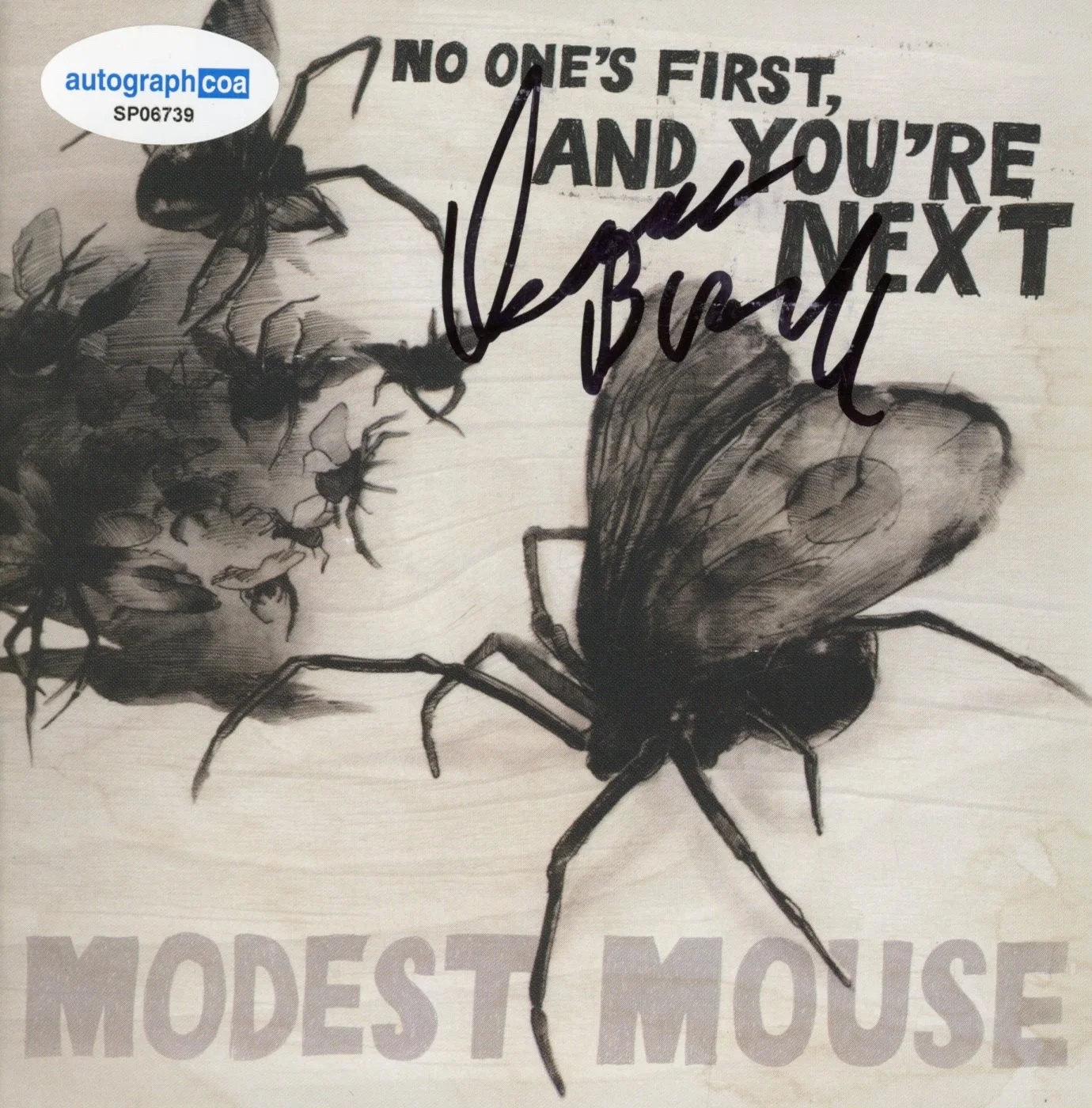 Isaac Brock Modest Mouse Signed Autograph No One's First CD Cover Framed ACOA, image 2