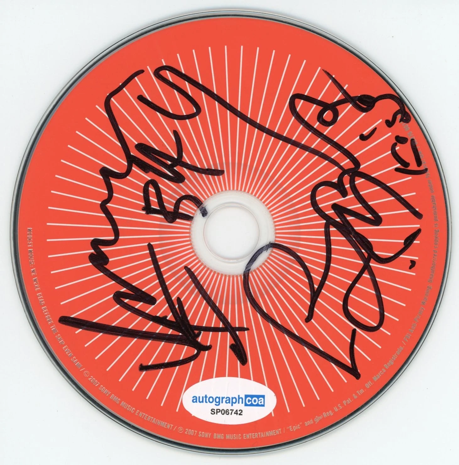 Isaac Brock Modest Mouse Signed We Were Dead Before the Ship Even CD Framed ACOA, image 2