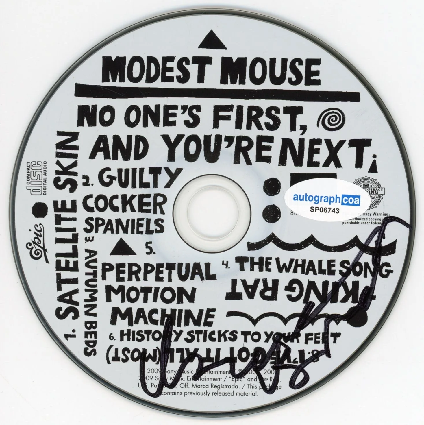 Isaac Brock Modest Mouse Signed No One's First, and You're Next CD Framed ACOA, image 2