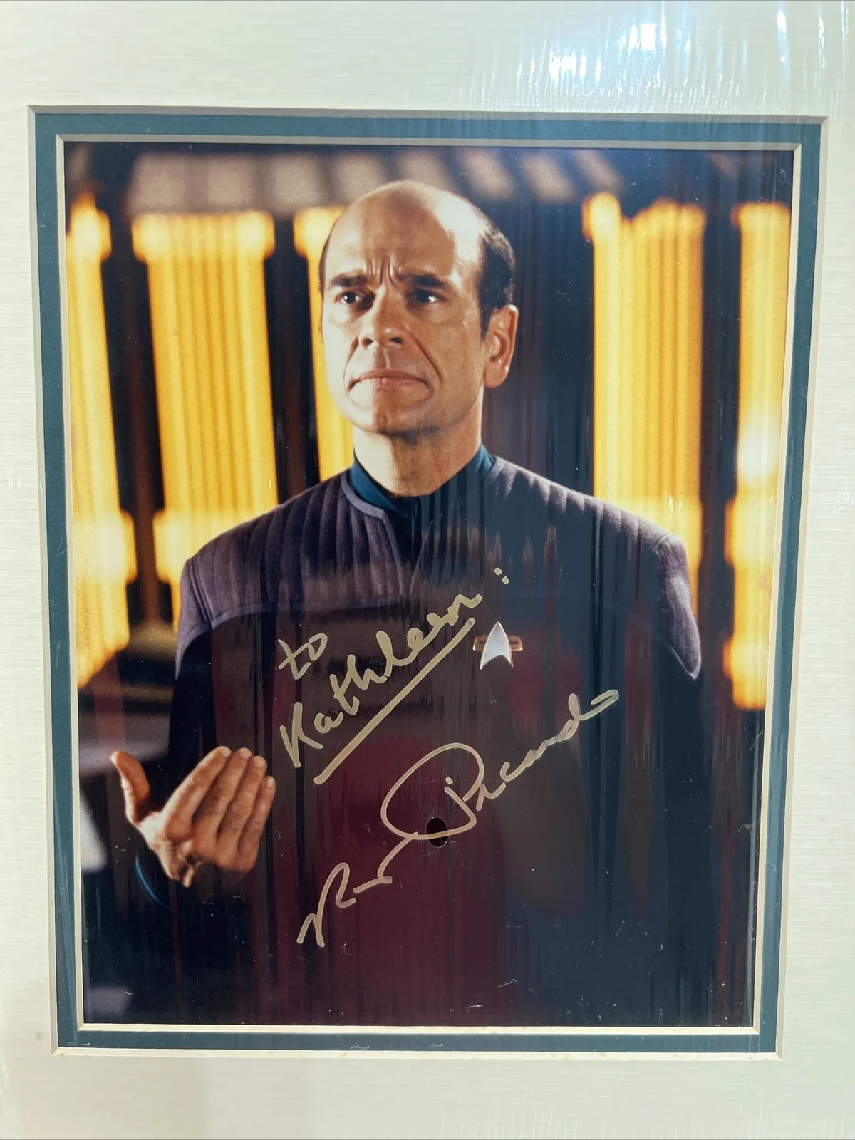 Robert Picardo — Robert Picardo Autograph Hand Signed "Dr." STAR TREK Voyager 10x8 Rare Matted, изображение 3