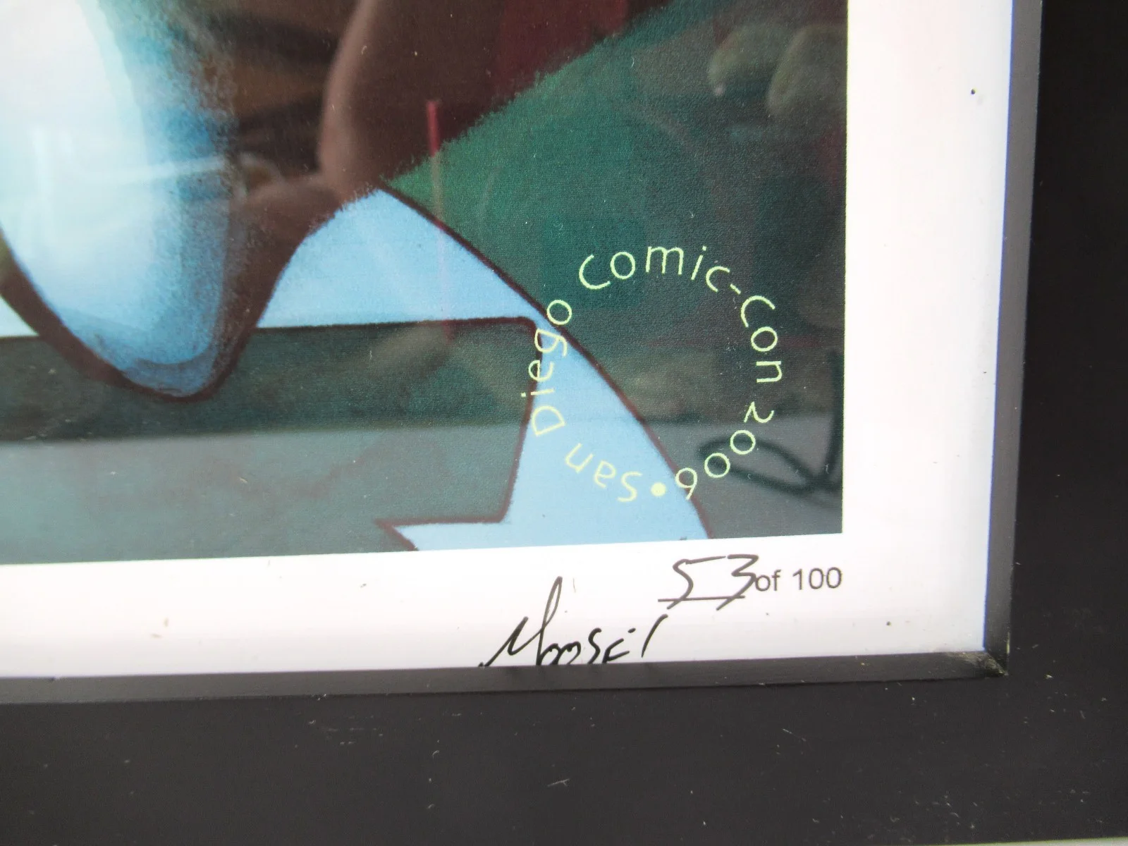 Moose — Green Hornet Framed Graphic Signed "Moose" Numbered Poster ComicCon 2006 #53/100, image 5