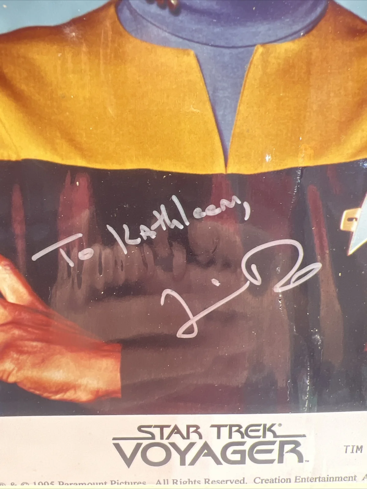 Tim Russ — Tim Russ "Tuvok" signed 8"X10" Photo STAR TREK VOYAGER Autograph Matted, изображение 3