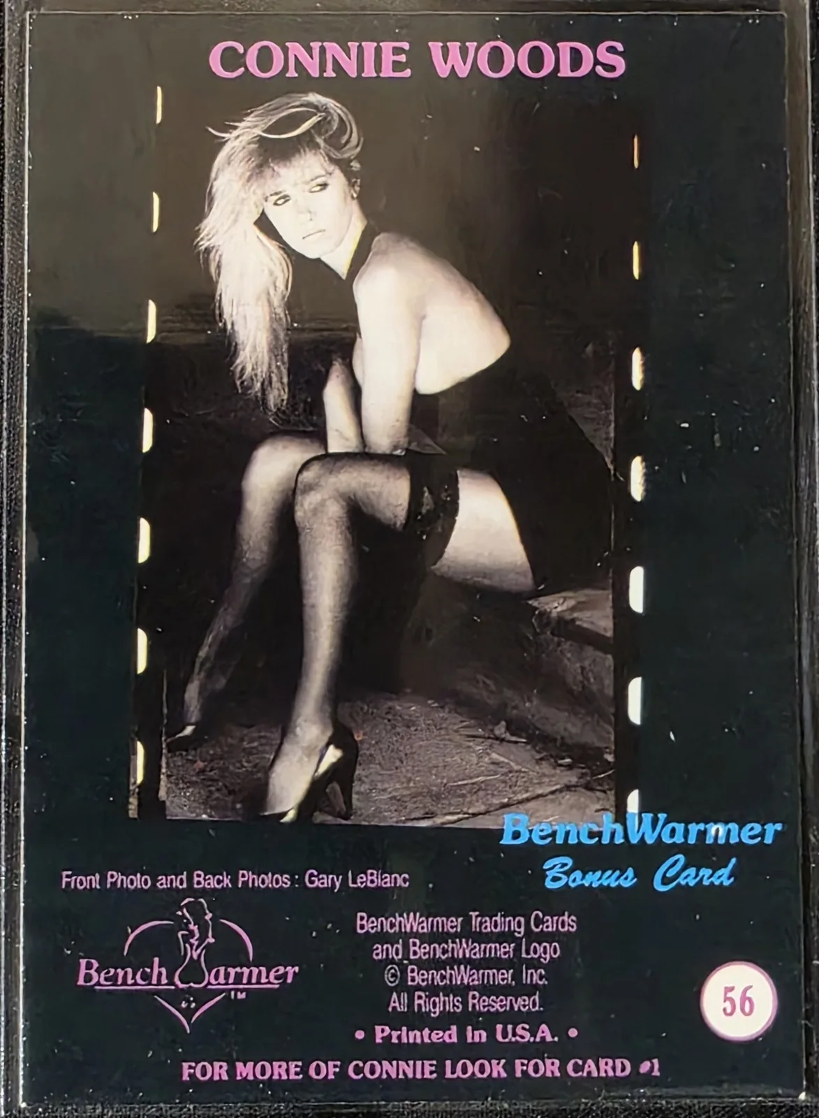 Connie Woods — Connie Woods - 1992 Bench Warmer Bonus Card #56 Autograph, image 2
