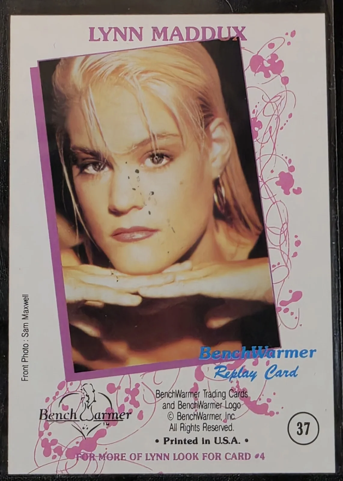 Lynn Maddux — Lynn Maddux - 1992 Bench Warmer Autographs #37, image 3