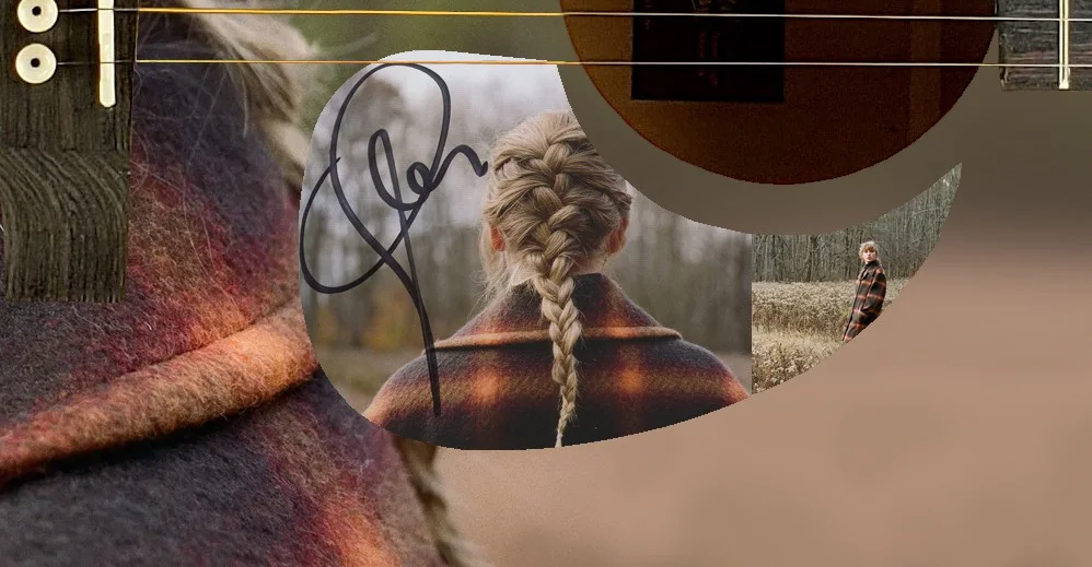 Taylor Swift — Taylor Swift Autographed Signed Acoustic Custom Photo Guitar Evermore ACOA, изображение 2