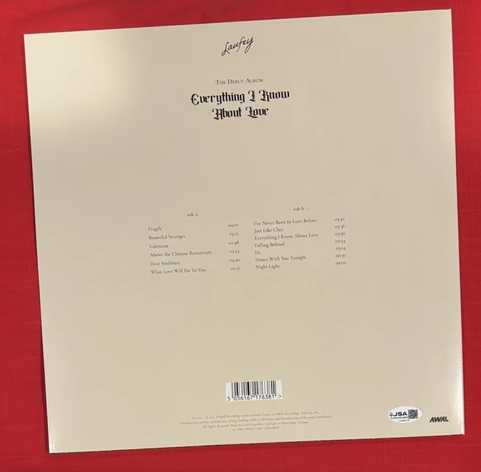 Laufey Signed Autographed EVERYTHING I KNOW ABOUT LOVE Vinyl Album JSA, image 2