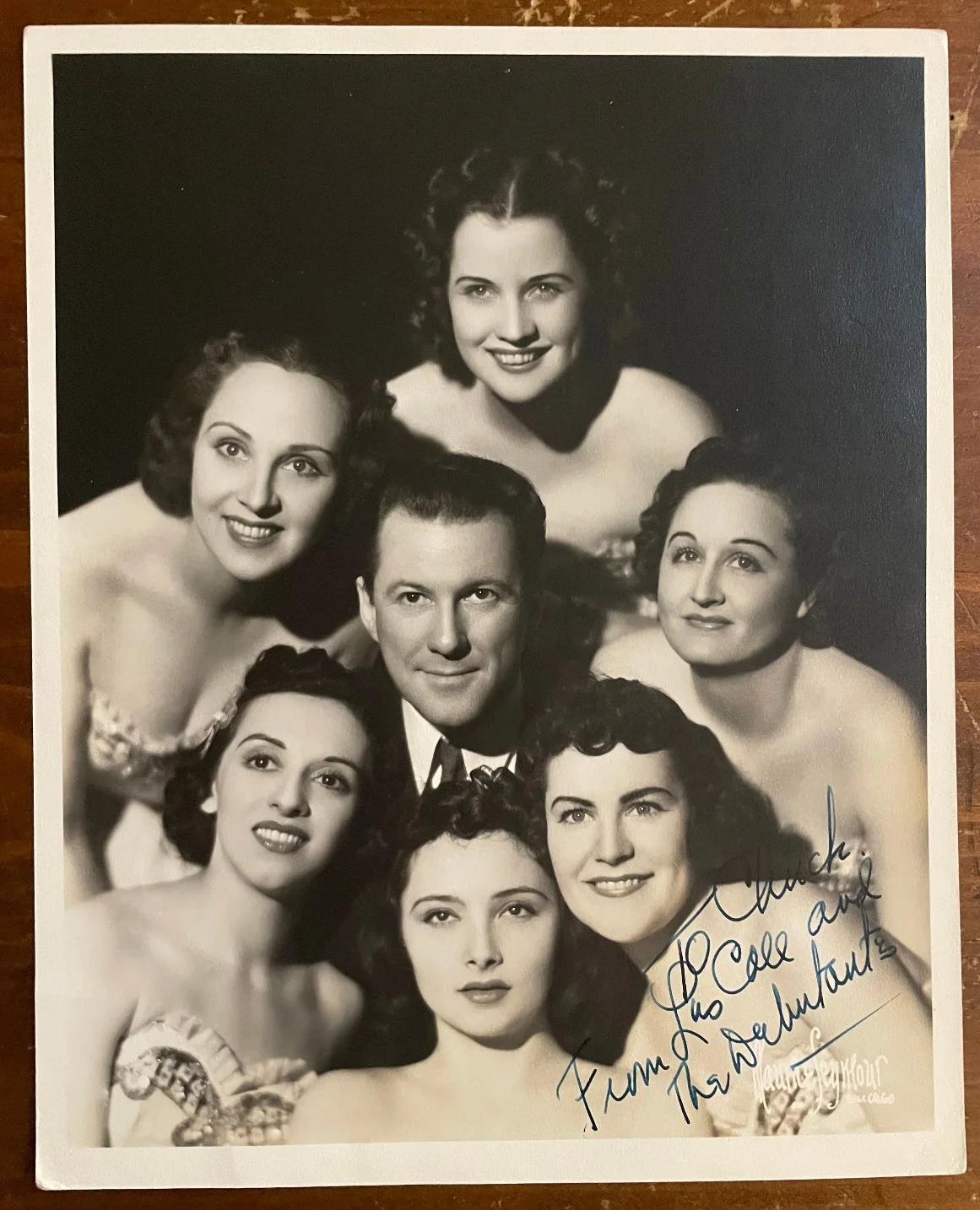 Lester Cole — Lester Cole & The Debutantes Signed Autograph Signature 8x10 Vintage Photograph
