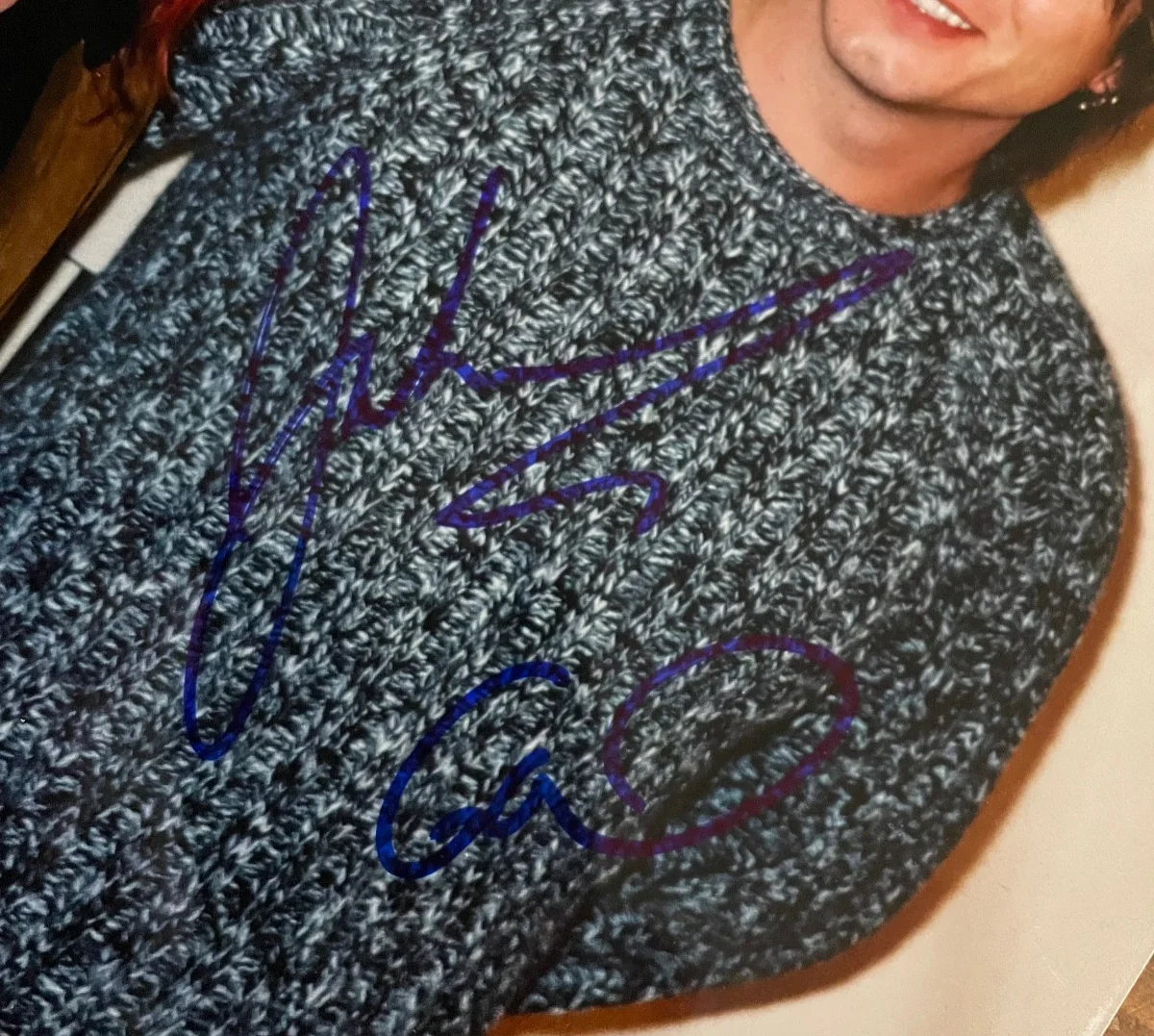 Johnny Rzeznik — Goo Goo Dolls Johnny Rzeznik Signed Autograph Signature 10x8 Color Glossy Photo, изображение 2