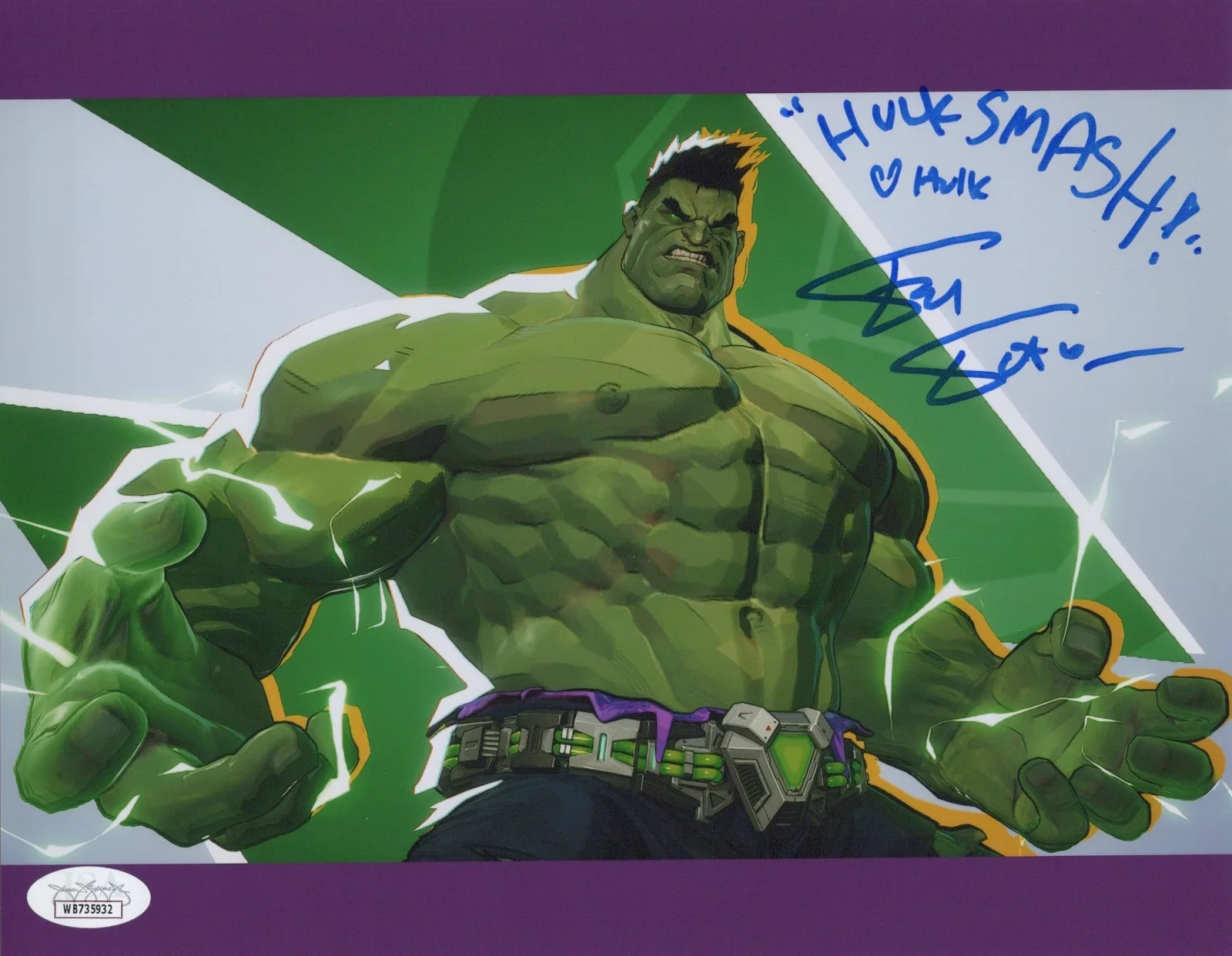 Fred Tatasciore — Fred Tatasciore Signed 8x10 Marvel Rivals "Hulk" Autograph Photo JSA COA