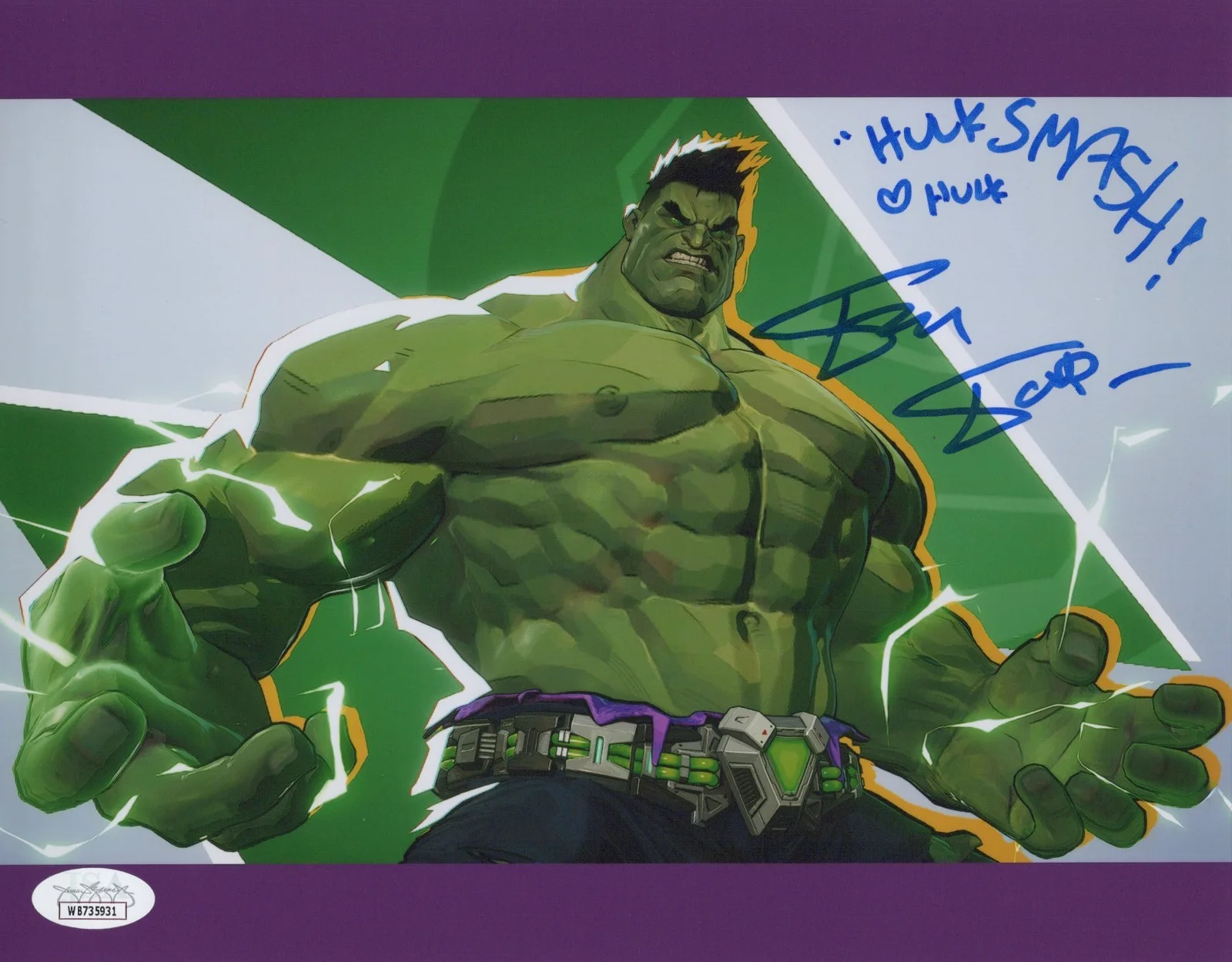 Fred Tatasciore — Fred Tatasciore Signed 8x10 Marvel Rivals "Hulk" Autograph Photo JSA COA
